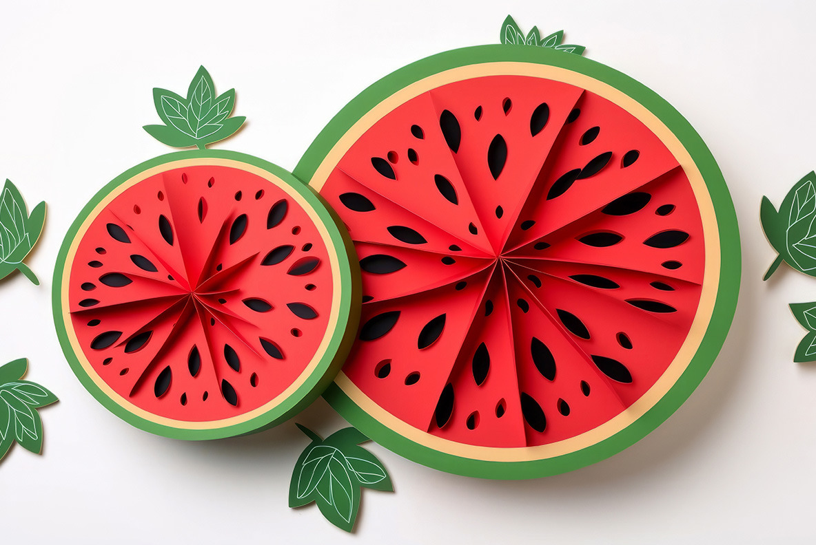 Fruits paper art Fruits paper art