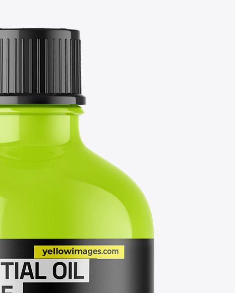 Glossy Essential Oil Bottle Mockup