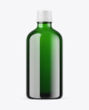 Green Glass Essential Oil Bottle Mockup