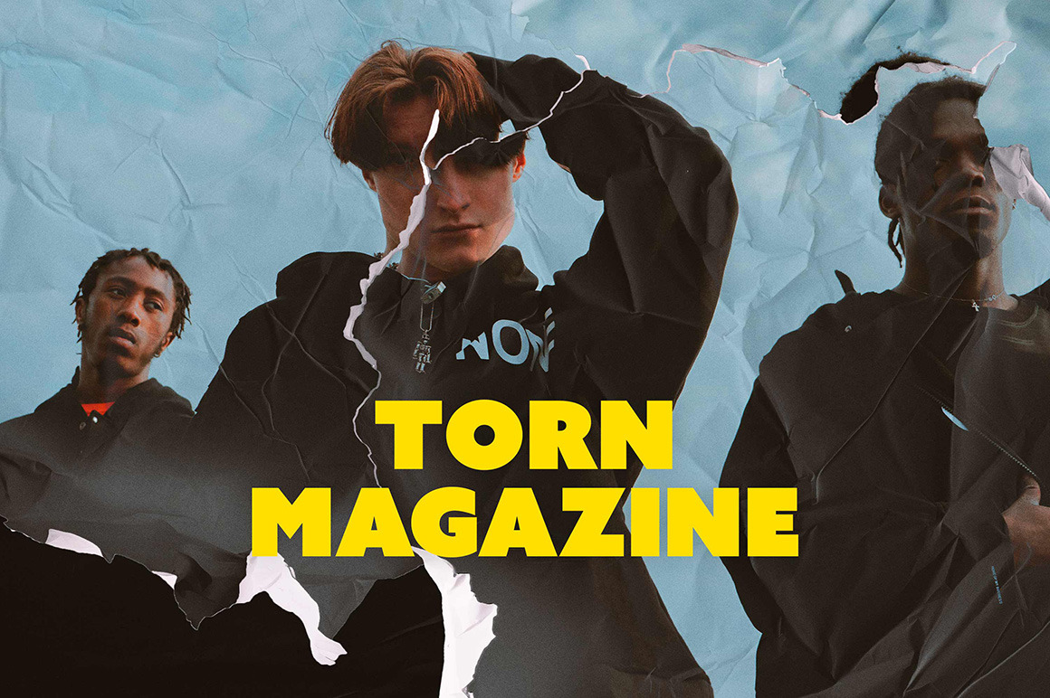 Torn Magazine Photo Effect