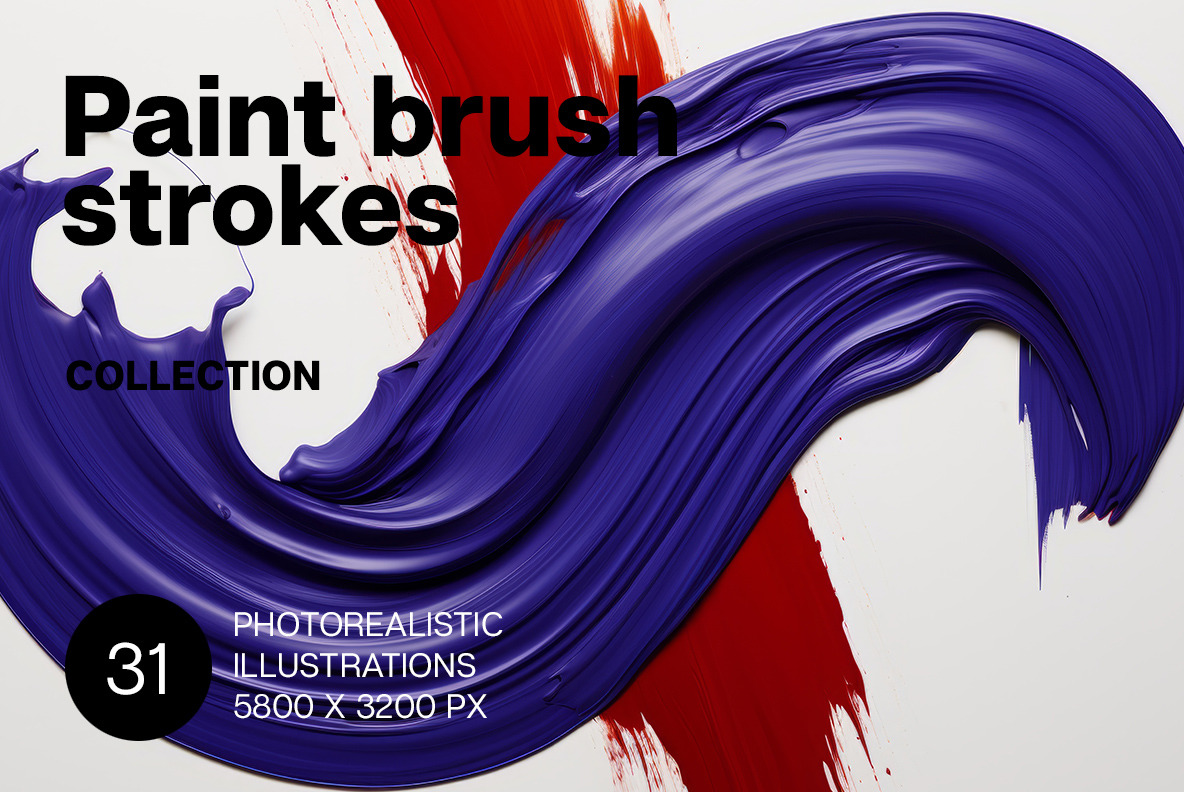 Paint brush strokes