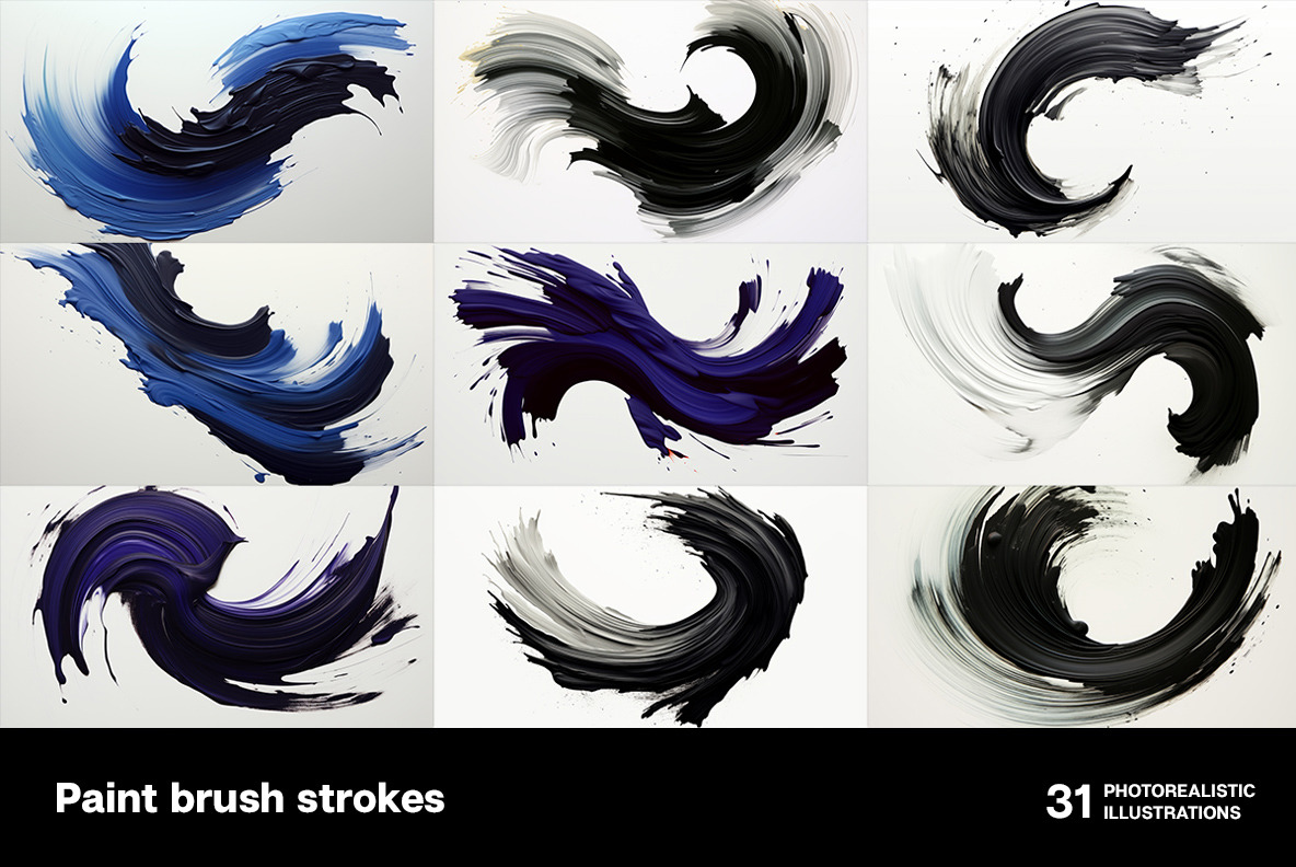 Paint brush strokes Paint brush strokes