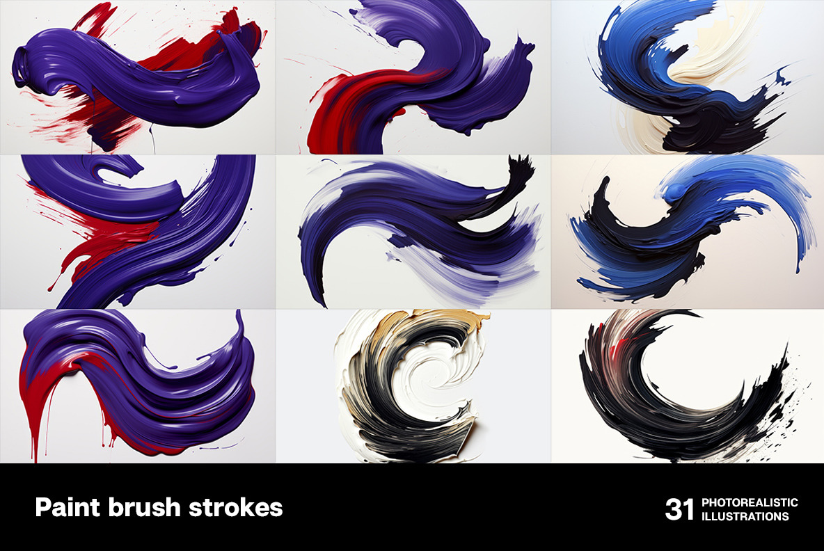 Paint brush strokes Paint brush strokes