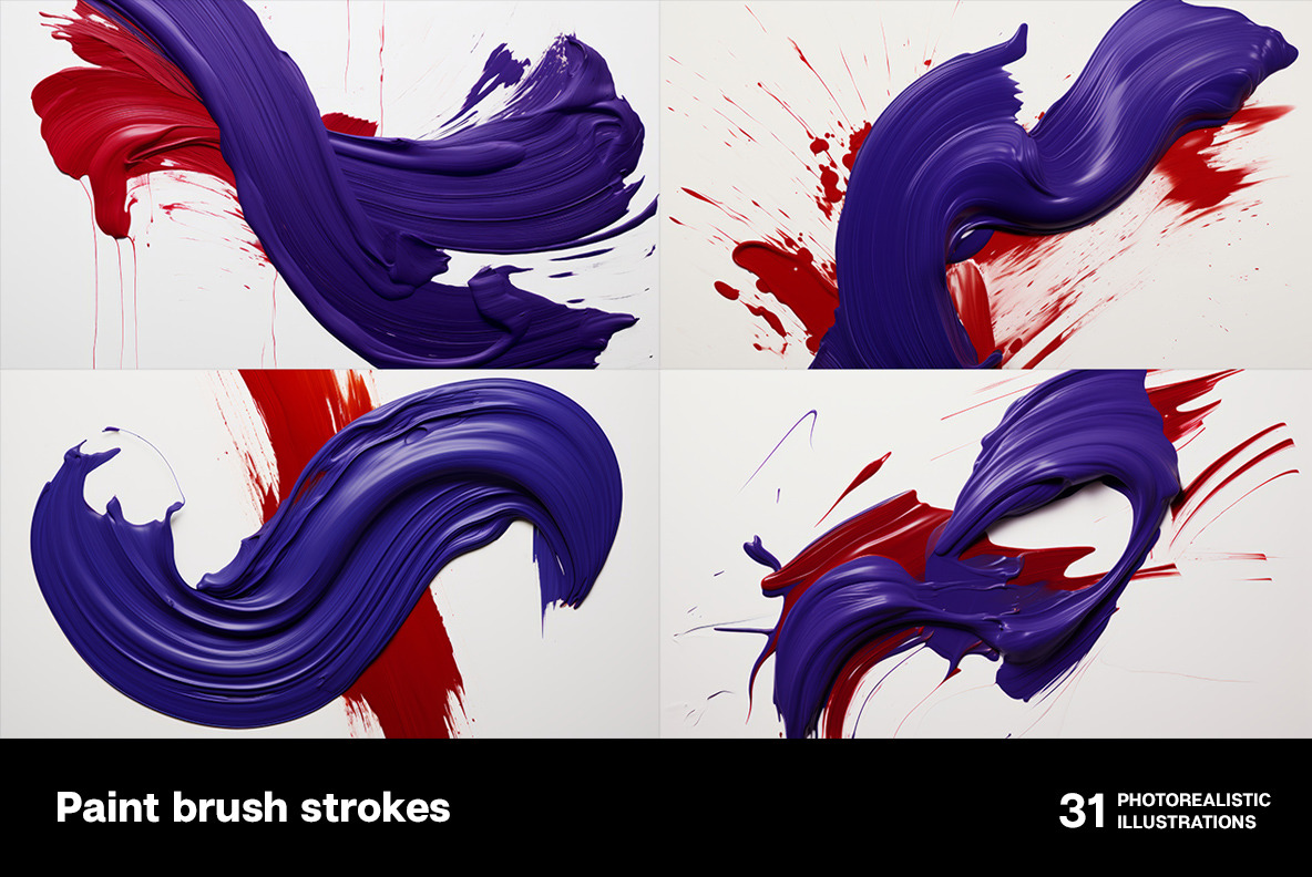 Paint brush strokes