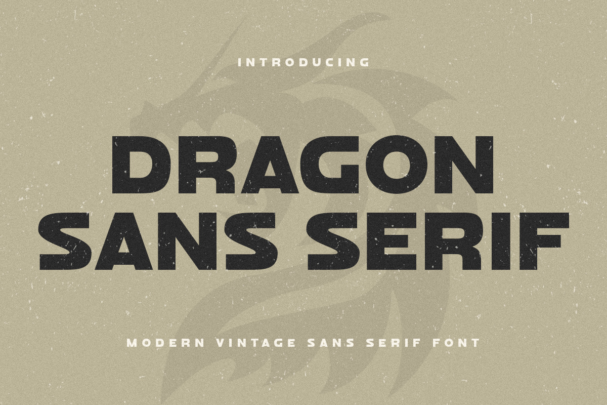 Dragon Sans Serif - Modern Vintage Sans Serif Font Dragon Sans Serif - Modern Vintage Sans Serif Font