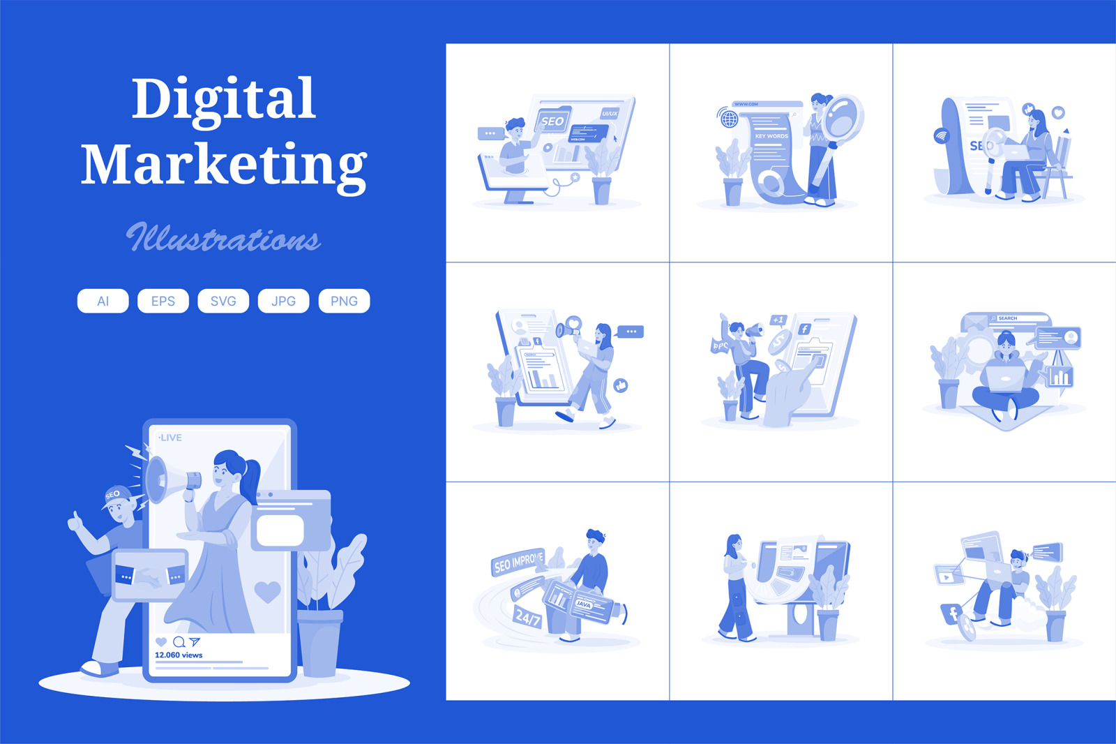 M743_Digital Marketing Illustration Pack