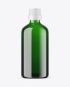 Green Glass Essential Oil Bottle Mockup