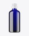 Blue Glass Essential Oil Bottle Mockup