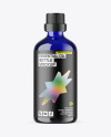 Blue Glass Essential Oil Bottle Mockup