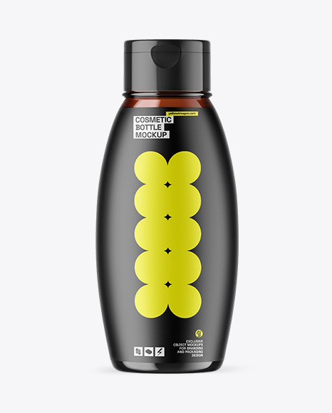 Amber Cosmetic Bottle Mockup