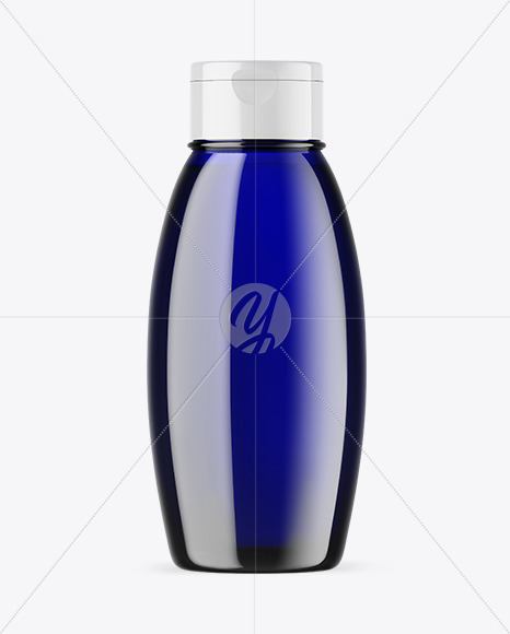 Blue Cosmetic Bottle Mockup