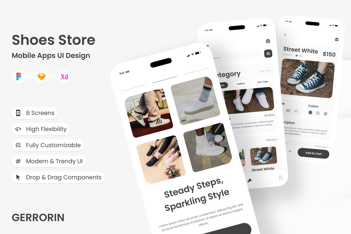 Gerrorin - Shoes Store Mobile App Gerrorin - Shoes Store Mobile App