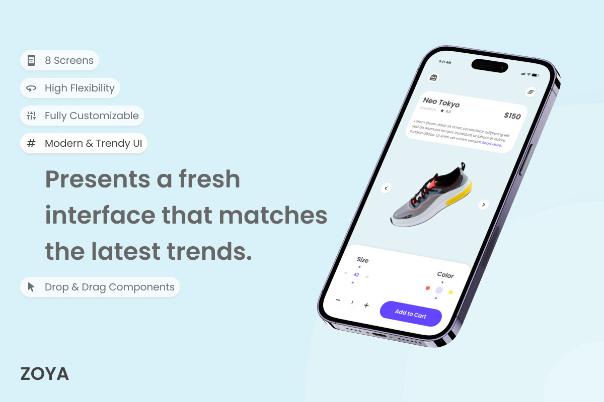 Zoya - Shoes Commerce Mobile App Zoya - Shoes Commerce Mobile App