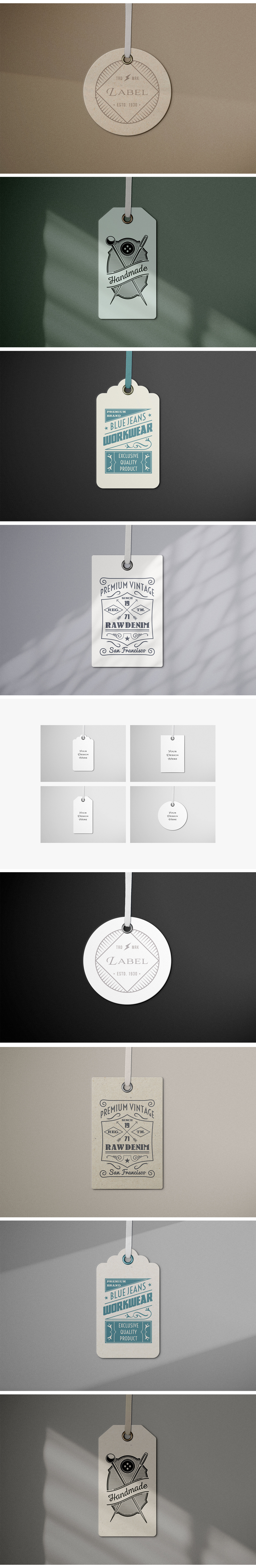 Apparel Tag & Labels Logo Mockups Apparel Tag & Labels Logo Mockups