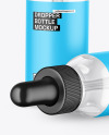 Two Clear Glass Dropper Bottles Mockup