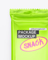 Glossy Metallic Snack Package Mockup