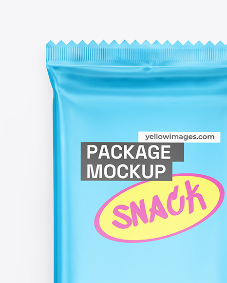 Matte Metallic Snack Package Mockup