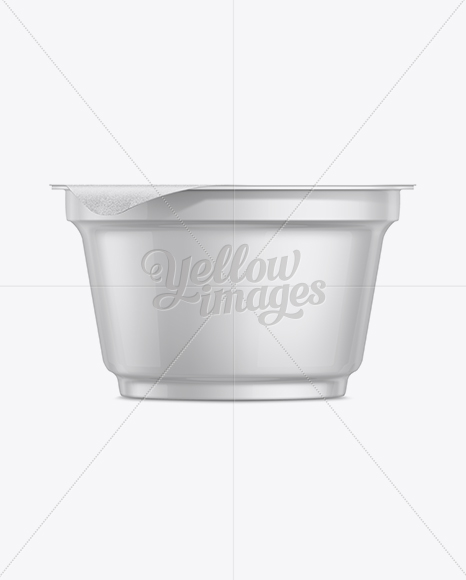 150g Yogurt Cup W/ Foil Lid Mockup