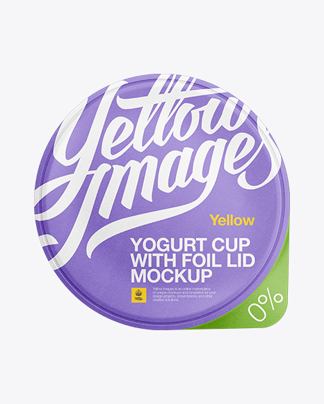 150g Yogurt Cup W/ Foil Lid Mockup