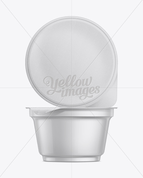 150g Yogurt Cup W/ Foil Lid Mockup