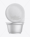 150g Yogurt Cup W/ Foil Lid Mockup