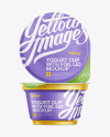 150g Yogurt Cup W/ Foil Lid Mockup