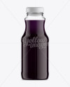 Clear Glass Bottle W/ Berry Juice Mockup