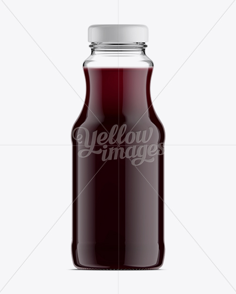 Glass Bottle W/ Pomegranate Juice Mockup