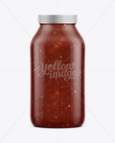 Jar W/ Chilli & Tomato Sauce Mock-Up - Free Download Images High