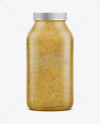 Plastic Jar W/ Mustard Mockup