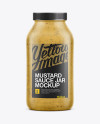 Plastic Jar W/ Mustard Mockup