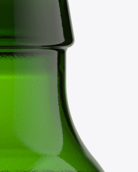 33cl Steinie Green Glass Bottle Mockup