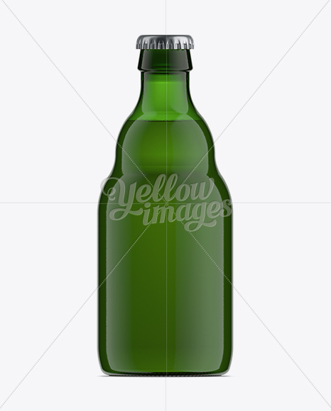 33cl Steinie Green Glass Bottle Mockup