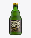 33cl Steinie Green Glass Bottle Mockup