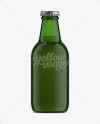 25cl Stubby Green Glass Bottle Mockup