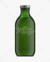 25cl Stubby Green Glass Beer Bottle Mockup