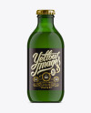 25cl Stubby Green Glass Beer Bottle Mockup