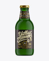 25cl Stubby Green Glass Bottle For Beer Mock-up