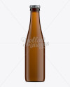 25cl Vichy Style Amber Glass Bottle Mockup