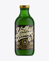 250ml Stubby Green Glass Beer Bottle Mockup