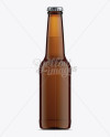 275ml Longneck Amber Glass Beer Bottle Mockup