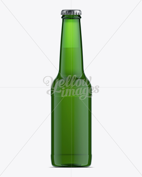 275ml Longneck Green Glass Beer Bottle Mockup - Free Download Images