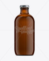 330ml Stubby Amber Handy Bottle Mockup