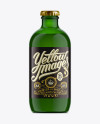 330ml Stubby Green Handy Bottle Mockup