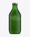 330ml Stubby Green Bottle Mock-Up