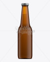 330ml Longneck Amber Glass Bottle Mock-up - Free Download Images High