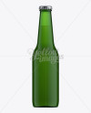 330ml Longneck Green Glass Bottle Mock-up