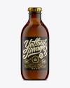 250ml Stubby Amber Bottle For Carbonated Beverages Mockup