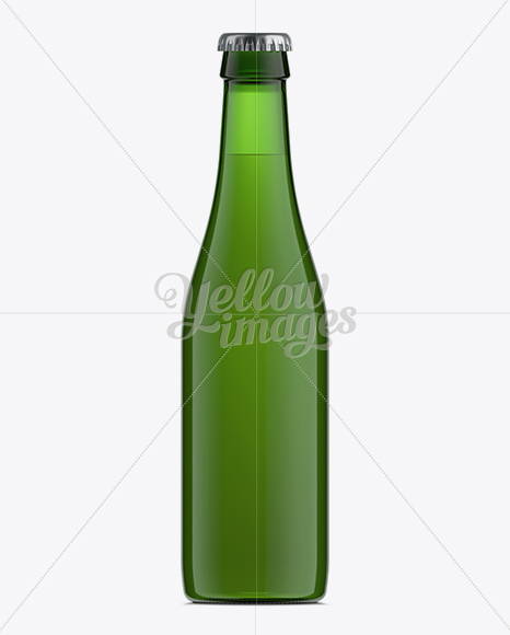 330ml Vishy Green Bottle For Beer Mockup