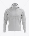Hoodie with Zipper Mockup - Front View